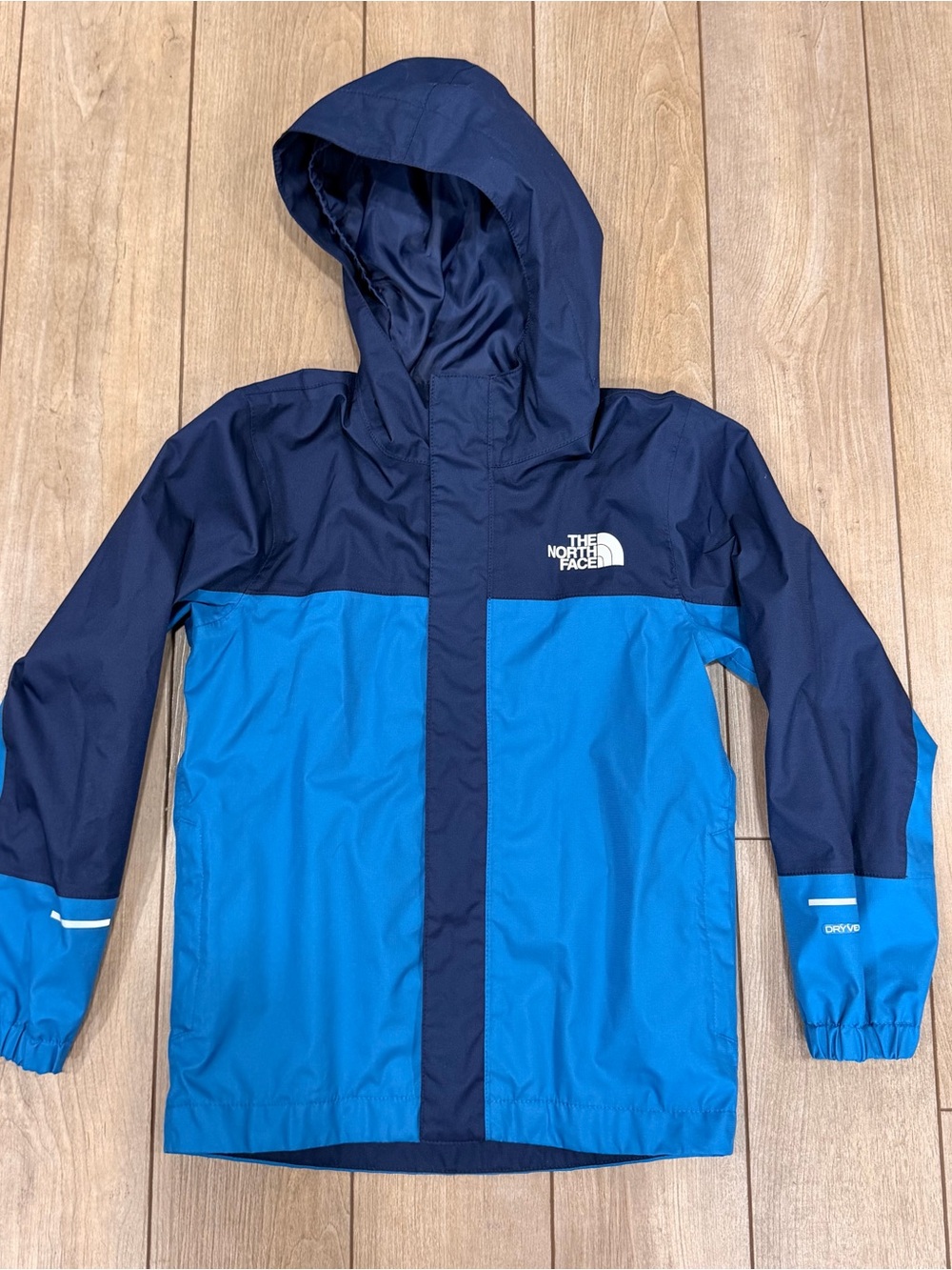 The North Face Dry Vent Kids' Blue/Navy Waterproof Hooded Jacket XS 6